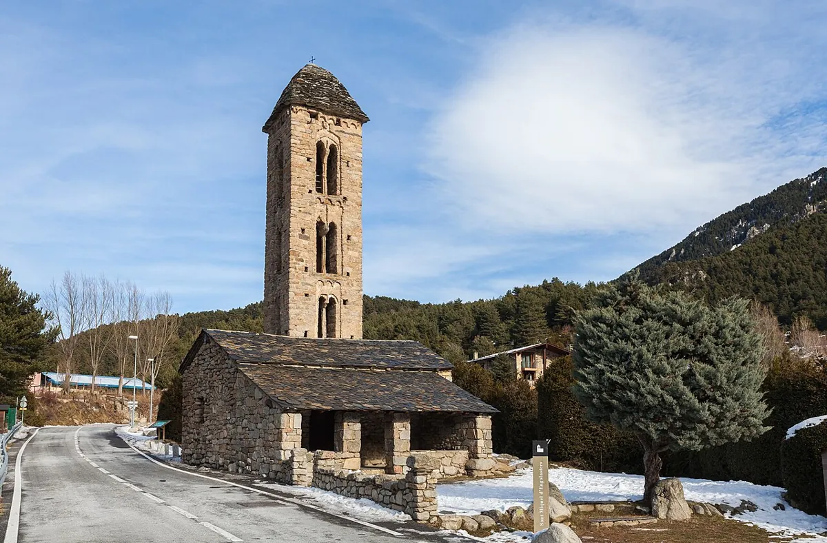 Església de Sant Miquel d'Engolasters, a 12th-century church — Andorra