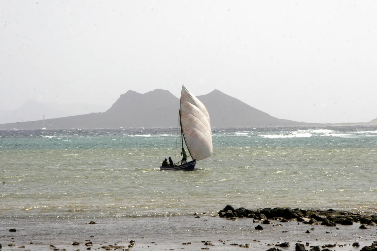 Sail boat in Cape Verde
