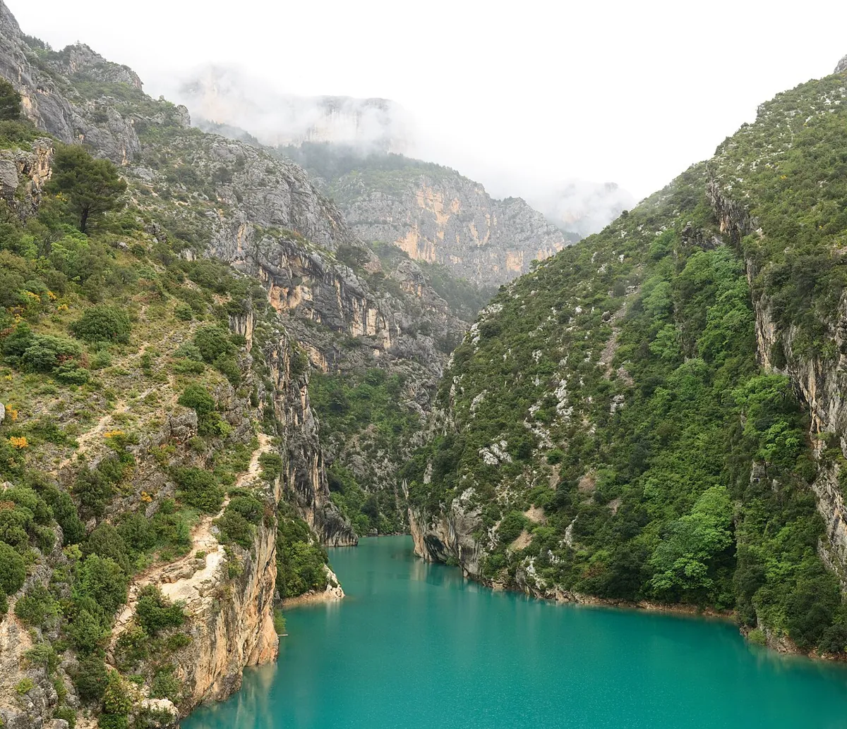 Verdon Gorge seen from Bridge of Galetas in Alpes-de-Haute-Provence — France