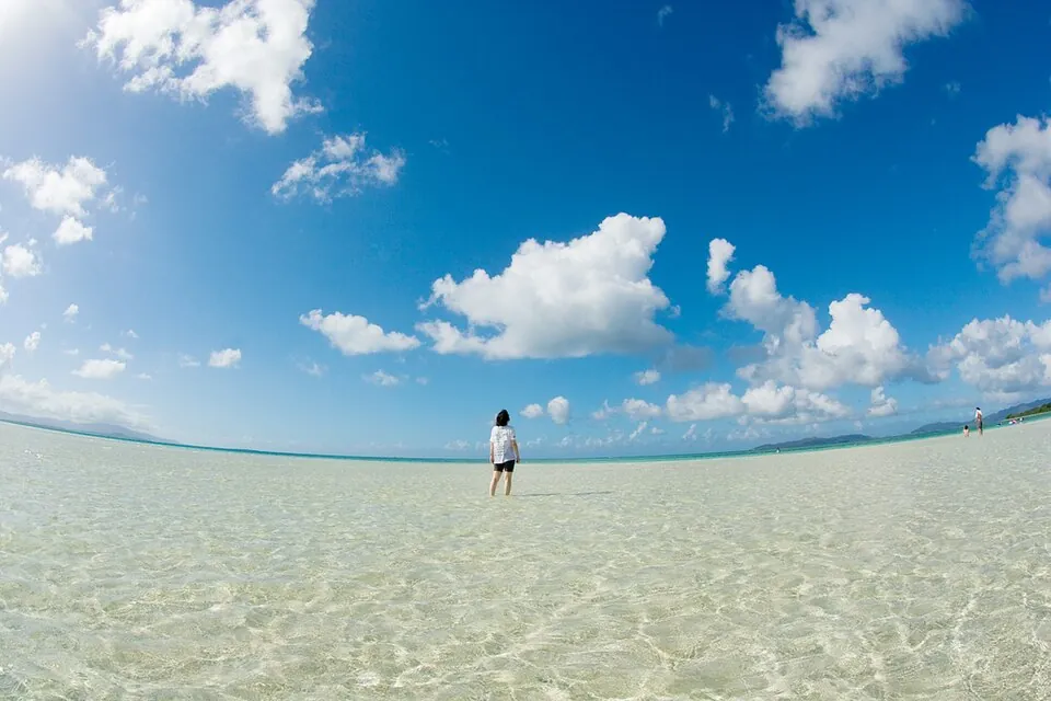 Japan is not always crowded — like this beach in Taketomi, Okinawa