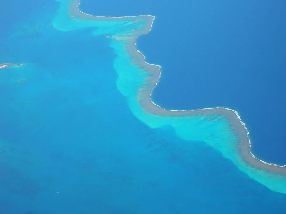 Annibal Reef and turquoise lagoon in New Caledonia
