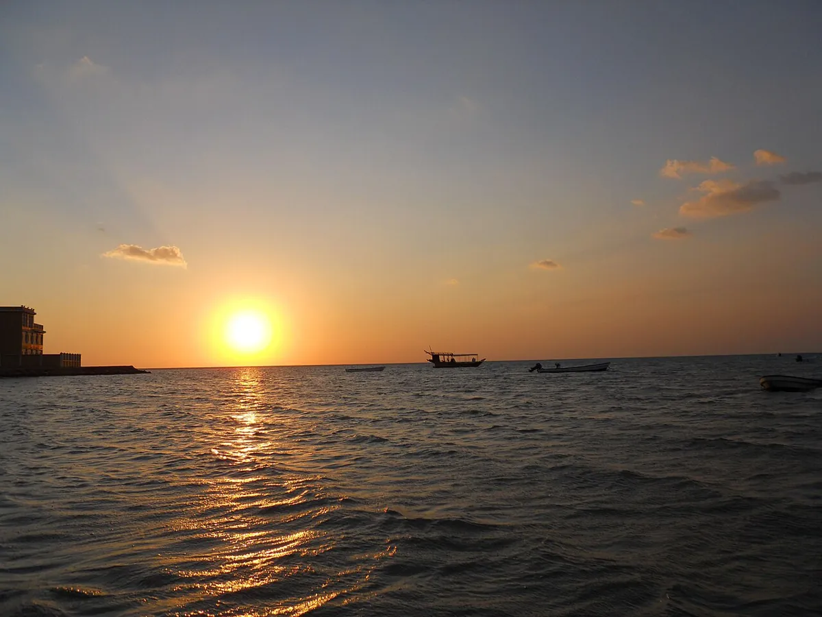 Sunset at Shamal beach — Qatar
