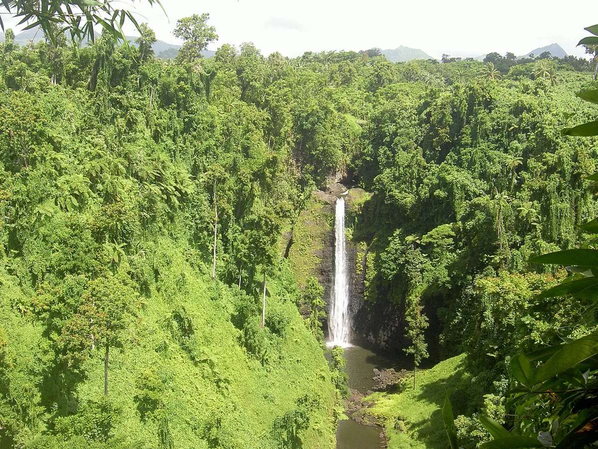 Sopoaga Falls on Upolu Island — Samoa