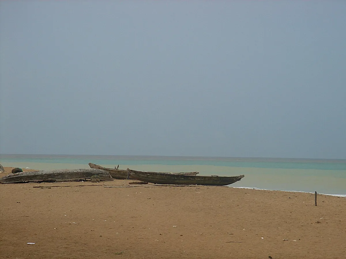 Fishing boats on Aného Beach, Togo